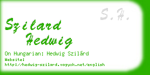 szilard hedwig business card